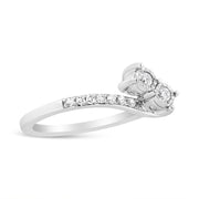 Bids.com 10K White Gold 1/4 Cttw Miracle Set Round Cut Diamond Two-Stone Ring (H-I Color, I2 Clarity) - Size 7 Rings White Smoke 7 / White.Gold,8 / White.Gold,7.5 / White.Gold,6.5 / White.Gold,6 / White.Gold
