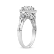 Bids.com .925 Sterling Silver 1/3 Cttw Miracle Set Round-Cut Diamond Cocktail Ring (H-I Color, I1-I2 Clarity) - Size 7 Rings White Smoke 7 / White.Sterling Silver,9 / White.Sterling Silver,8 / White.Sterling Silver,6 / White.Sterling Silver