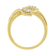 Bids.com 10K Yellow Gold 1/2 Cttw Round-Cut Diamond Layered Crossover Triple Leaf Bypass Ring (I-J Color, I1-I2 Clarity) - Size 7 Rings White Smoke 9 / Yellow.Gold,8 / Yellow.Gold,6 / Yellow.Gold,7 / Yellow.Gold,5 / Yellow.Gold,10 / Yellow.Gold