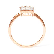 Bids.com 10K Rose Gold 1/3 Cttw Invisible Set Princess Cut Diamond Composite Square Shape Ring for Women (H-I color, I1-I2 clarity) - Size 7 Rings White Smoke 5 / Rose.Gold,8 / Rose.Gold,6 / Rose.Gold,9 / Rose.Gold,7 / Rose.Gold
