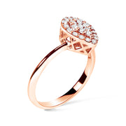 Bids.com 10K Rose Gold 3/8 Cttw Composite Diamond Pear Shaped Halo Promise Ring (I-J Color, I2-I3 Clarity) - Size 6 Rings White Smoke 6 / Rose.Gold,7 / Rose.Gold,8 / Rose.Gold,9 / Rose.Gold