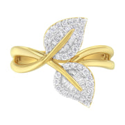 Bids.com 10K Yellow Gold 3/8 Cttw Round and Baguette-Cut Diamond Leaf Cocktail Ring - Size 7 (I-J Color, I1-I2 Clarity) Rings White Smoke 9 / Yellow.Gold,8 / Yellow.Gold,6 / Yellow.Gold,7 / Yellow.Gold