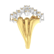 Bids.com 10K Yellow Gold Plated .925 Sterling Silver Diamond Cocktail Ring (1 1/2 Cttw, J-K Color, I1-I2 Clarity) - Size 7 Rings White Smoke 7 / Yellow.Sterling Silver,8 / Yellow.Sterling Silver,7.5 / Yellow.Sterling Silver,6.5 / Yellow.Sterling Silver,6 / Yellow.Sterling Silver