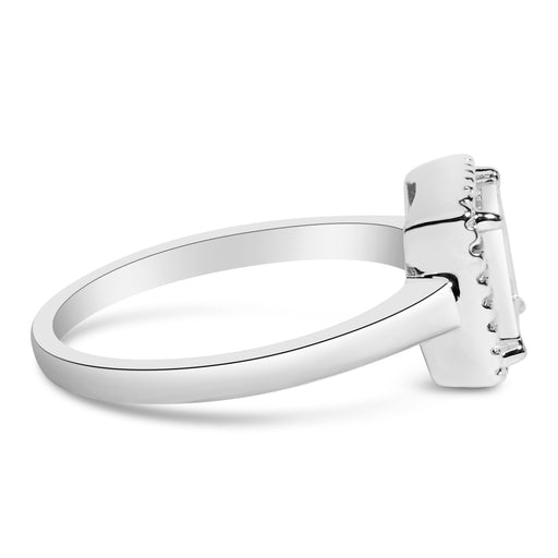 Bids.com .925 Sterling Silver 1/5 Cttw Invisible Set Princess Cut Diamond Promise Ring with Beaded Halo (H-I Color, I1-I2 Clarity) - Ring Size 7 Rings White Smoke 7 / White.Sterling Silver,6 / White.Sterling Silver,8 / White.Sterling Silver,9 / White.Sterling Silver