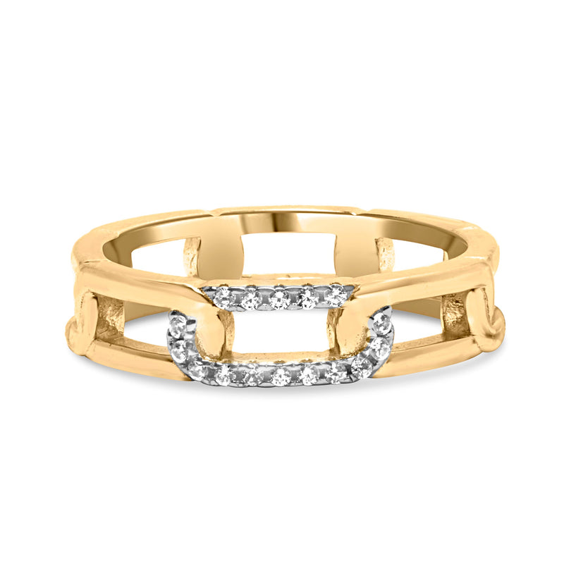 Bids.com 10K Yellow Gold Diamond Accent Paperclip Band Ring (I-J Color, I2-I3 Clarity) - Size 7 Rings White Smoke 7 / Yellow.Gold,6 / Yellow.Gold,8 / Yellow.Gold,9 / Yellow.Gold,5 / Yellow.Gold,10 / Yellow.Gold
