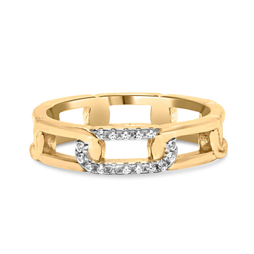 Bids.com 10K Yellow Gold Diamond Accent Paperclip Band Ring (I-J Color, I2-I3 Clarity) - Size 7 Rings White Smoke 7 / Yellow.Gold,6 / Yellow.Gold,8 / Yellow.Gold,9 / Yellow.Gold,5 / Yellow.Gold,10 / Yellow.Gold