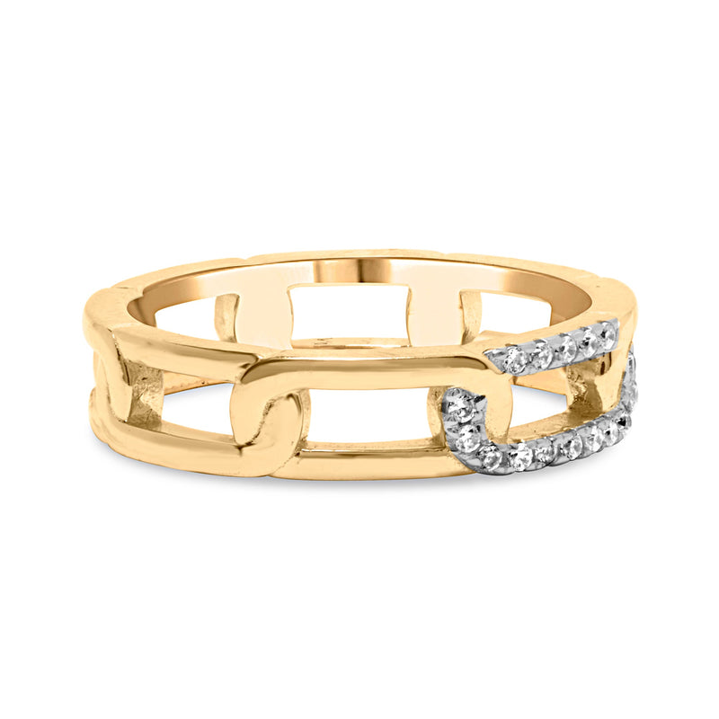 Bids.com 10K Yellow Gold Diamond Accent Paperclip Band Ring (I-J Color, I2-I3 Clarity) - Size 7 Rings White Smoke 7 / Yellow.Gold,6 / Yellow.Gold,8 / Yellow.Gold,9 / Yellow.Gold,5 / Yellow.Gold,10 / Yellow.Gold