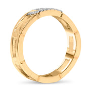 Bids.com 10K Yellow Gold Diamond Accent Paperclip Band Ring (I-J Color, I2-I3 Clarity) - Size 7 Rings White Smoke 7 / Yellow.Gold,6 / Yellow.Gold,8 / Yellow.Gold,9 / Yellow.Gold,5 / Yellow.Gold,10 / Yellow.Gold