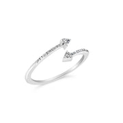 Bids.com .925 Sterling Silver 1/5 Cttw Diamond Double Arrowhead Open Ring (I-J Color, I2-I3 Clarity) - Ring Size 6 Rings White Smoke 6 / White.Sterling Silver,7 / White.Sterling Silver,8 / White.Sterling Silver,5 / White.Sterling Silver,9 / White.Sterling Silver