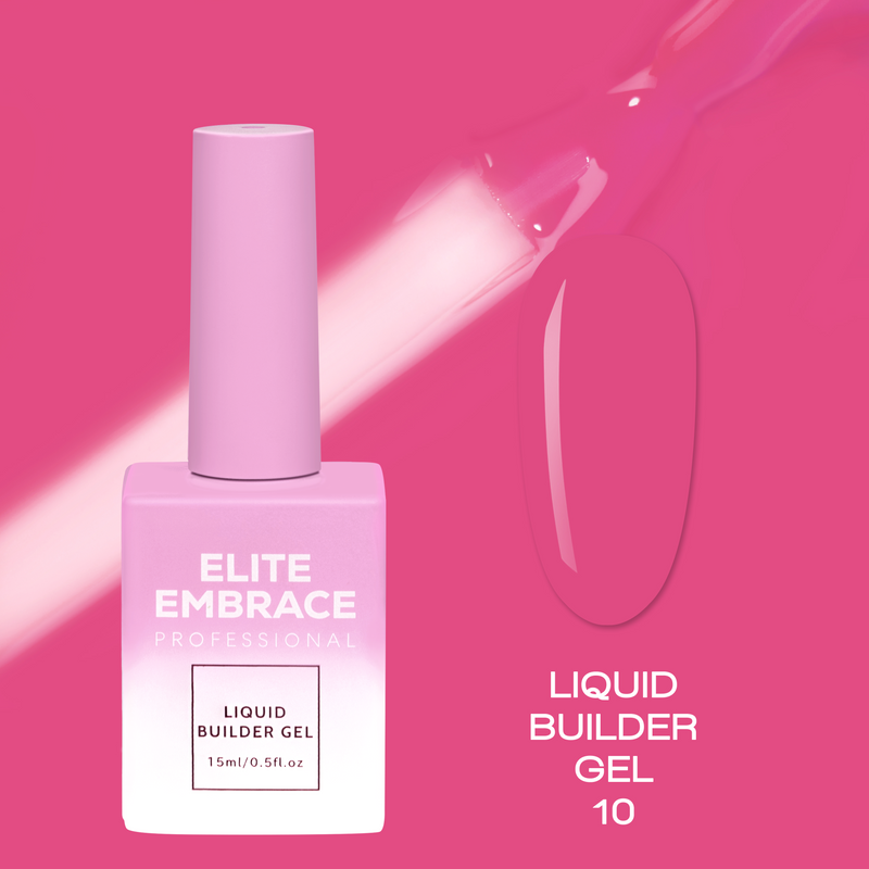 nbmsupply ELITE EMBRACE Professional Liquid Builder Gel 10 15ml ELBG1015 Pale Violet Red