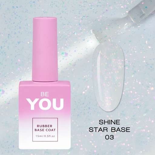 nbmsupply BEYOU Professional Shine Star Base 03 15ml Light Gray