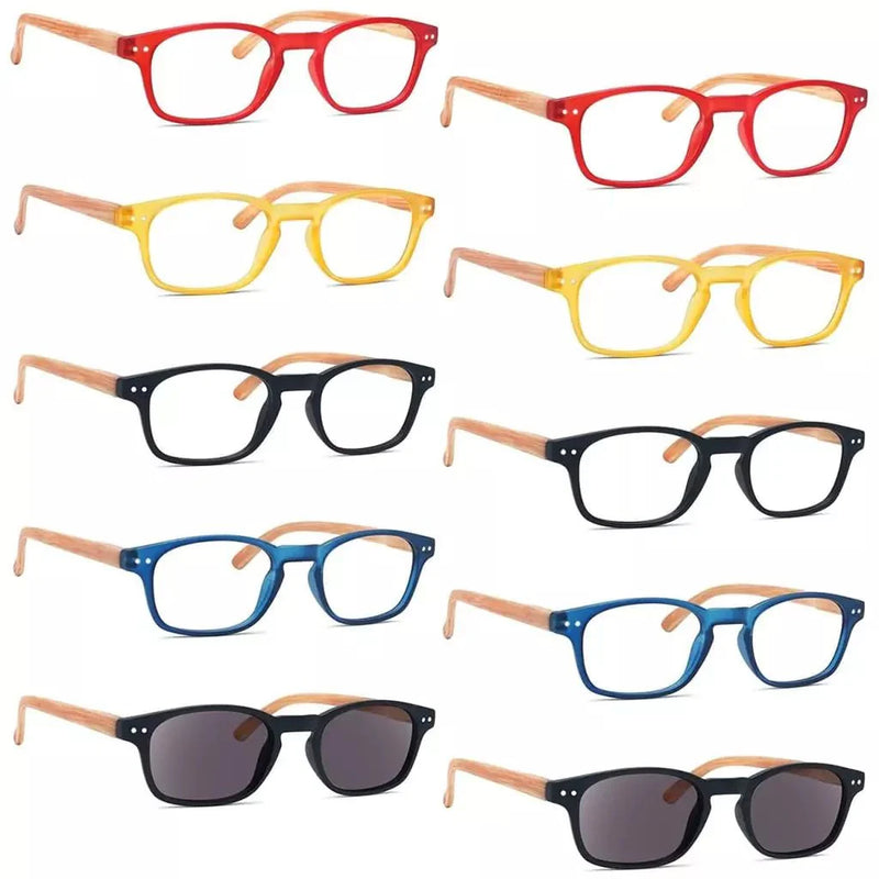 eyekeeper.com 10 Pack Bamboo-look Reading Glasses Wood Patterned Readers R034 Eyeglasses White Smoke 10 Pairs Mix / +0.50,10 Pairs Mix / +0.75,10 Pairs Mix / +1.00,10 Pairs Mix / +1.25,10 Pairs Mix / +1.50,10 Pairs Mix / +1.75,10 Pairs Mix / +2.00,10 Pairs Mix / +2.50,10 Pairs Mix / +2.75,10 Pairs Mix / +3.00,10 Pairs Mix / +3.50,10 Pairs Mix / +4.00