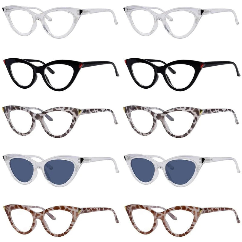 eyekeeper.com 10 Pack Cat-eye Reading Glasses Ladies Readers R2103 Eyeglasses White Smoke 10 Pairs Mix / without magnification,10 Pairs Mix / +0.50,10 Pairs Mix / +0.75,10 Pairs Mix / +1.00,10 Pairs Mix / +1.25,10 Pairs Mix / +1.50,10 Pairs Mix / +1.75,10 Pairs Mix / +2.00,10 Pairs Mix / +2.75,10 Pairs Mix / +3.00,10 Pairs Mix / +3.25,10 Pairs