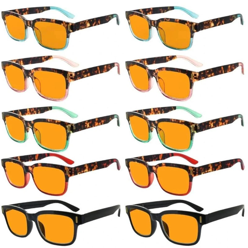 eyekeeper.com 10 Pack Orange Tinted Stylish Blue Light Blocking Reading Glasses DSRT1802 Eyeglasses White Smoke 10 Pairs Mix / +0.50,10 Pairs Mix / +0.75,10 Pairs Mix / +1.00,10 Pairs Mix / +1.25,10 Pairs Mix / +1.50,10 Pairs Mix / +1.75,10 Pairs Mix / +2.00,10 Pairs Mix / +2.50