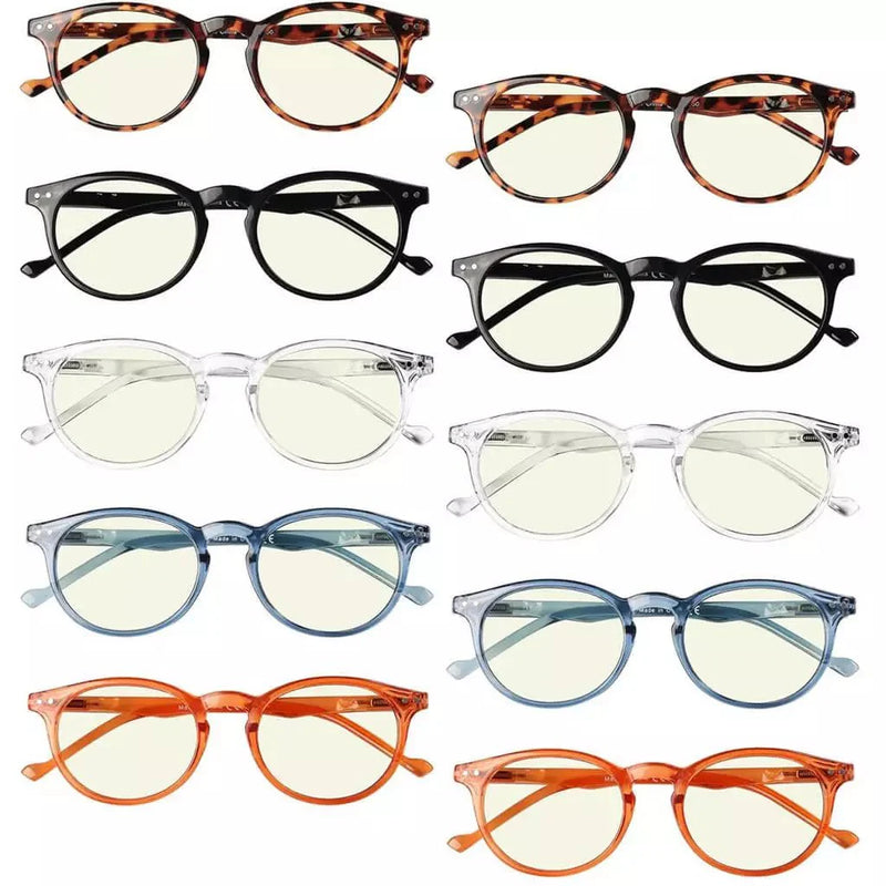 eyekeeper.com 10 Pack Oval Round Blue Light Blocking Readers Computer Eyeglasses UVR071 Eyeglasses White Smoke 10 Pairs Mix / +0.50,10 Pairs Mix / +0.75,10 Pairs Mix / +1.00,10 Pairs Mix / +1.25,10 Pairs Mix / +1.50,10 Pairs Mix / +1.75,10 Pairs Mix / +2.00,10 Pairs Mix / +2.25,10 Pairs Mix / +2.50,10 Pairs Mix / +2.75,10 Pairs Mix / +3.00,10 Pairs Mix / +3.25,10