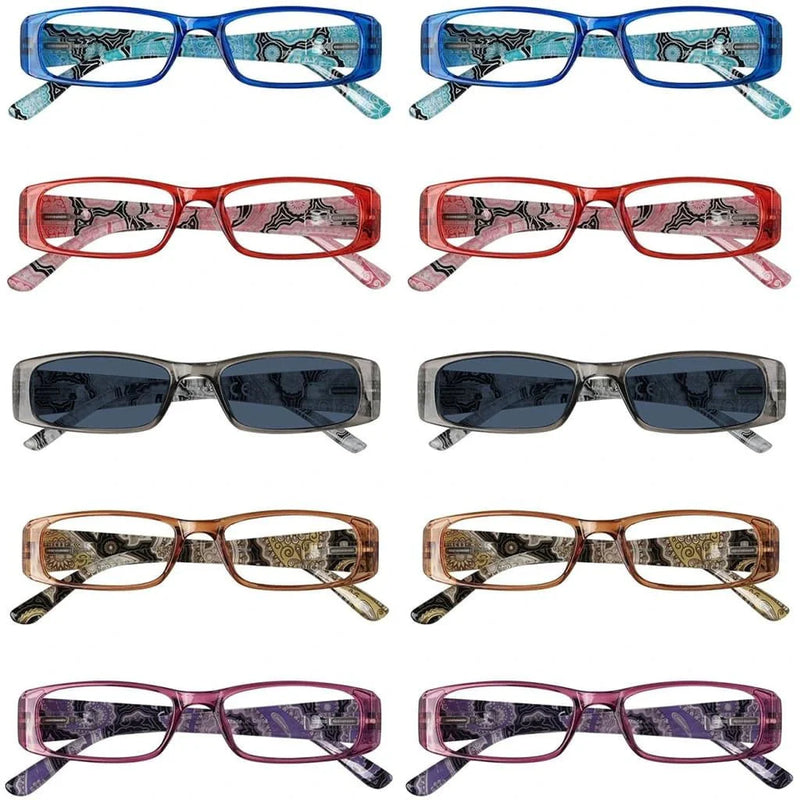 eyekeeper.com 10 Pack Tiger Patterned Temples Reading Glasses with Spring Hinges R006A Eyeglasses White Smoke 10 Pairs Mix / +0.50,10 Pairs Mix / +0.75,10 Pairs Mix / +1.00,10 Pairs Mix / +1.25,10 Pairs Mix / +1.50,10 Pairs Mix / +1.75,10 Pairs Mix / +2.00,10 Pairs Mix / +2.25,10 Pairs Mix / +2.50,10 Pairs Mix / +2.75,10 Pairs Mix / +3.00,10 Pairs Mix / +3.50,10