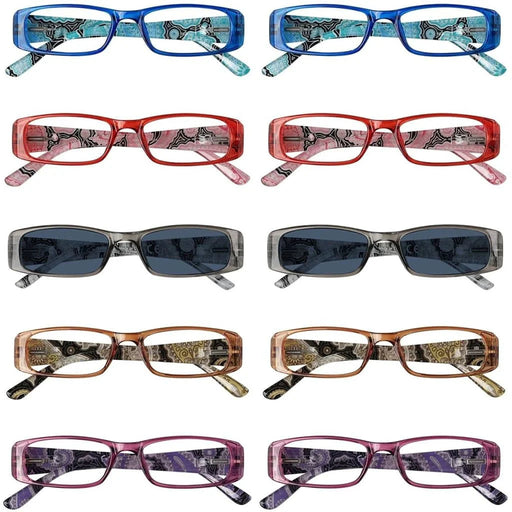 eyekeeper.com 10 Pack Tiger Patterned Temples Reading Glasses with Spring Hinges R006A Eyeglasses White Smoke 10 Pairs Mix / +0.50,10 Pairs Mix / +0.75,10 Pairs Mix / +1.00,10 Pairs Mix / +1.25,10 Pairs Mix / +1.50,10 Pairs Mix / +1.75,10 Pairs Mix / +2.00,10 Pairs Mix / +2.25,10 Pairs Mix / +2.50,10 Pairs Mix / +2.75,10 Pairs Mix / +3.00,10 Pairs Mix / +3.50,10
