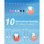 MySmile MySmile® 10 PCS Jet Tips Set | Compatible with OLED Flossers Power Dental Flossers Sky Blue