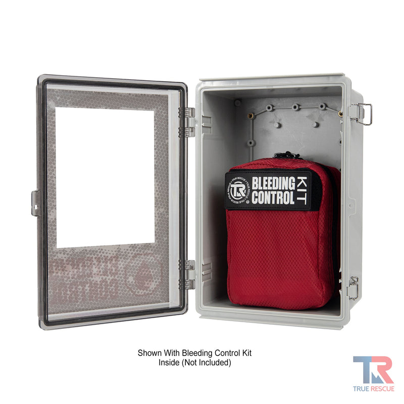 True Rescue Individual Bleeding Control Cabinet Cabinet White Smoke Non-Alarmed,Alarmed