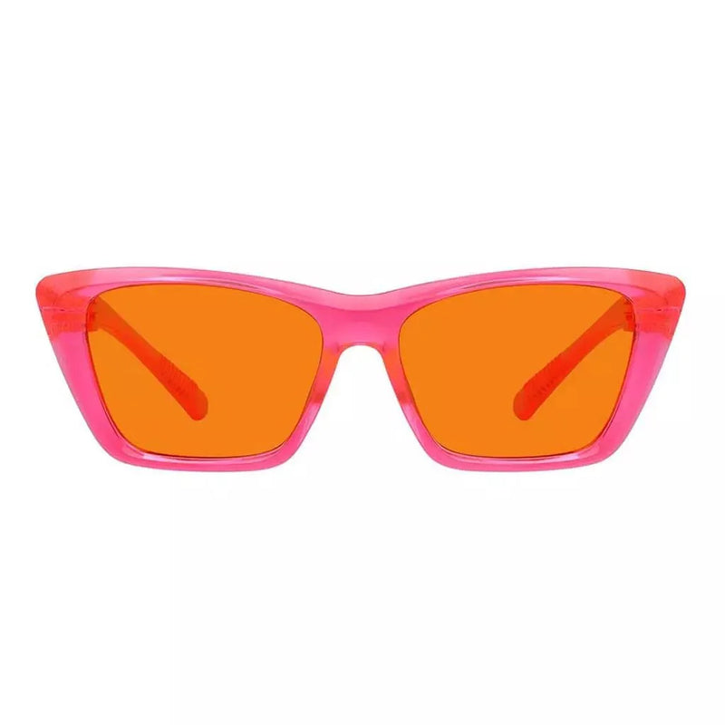 eyekeeper.com 100% Blue Blocking Glasses Orange Lens Cat-eye Metalless Screwless R2514-B98 Eyeglasses White Smoke Pink / without magnification