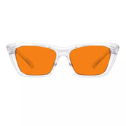 eyekeeper.com 100% Blue Blocking Glasses Orange Lens Cat-eye Metalless Screwless R2514-B98 Eyeglasses White Smoke Clear / without magnification