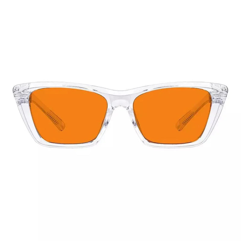 eyekeeper.com 100% Blue Blocking Glasses Orange Lens Cat-eye Metalless Screwless R2514-B98 Eyeglasses White Smoke Clear / without magnification