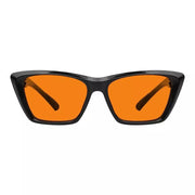 eyekeeper.com 100% Blue Blocking Glasses Orange Lens Cat-eye Metalless Screwless R2514-B98 Eyeglasses White Smoke Black / without magnification