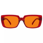 eyekeeper.com 100% Blue Blocking Orange Glasses for Sleep Metalless Screwless NR9107-B98 Eyeglasses Dark Orange Red / without magnification