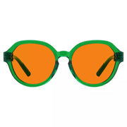 eyekeeper.com 100% Blue Blocking Orange Glasses Oversized Metalless Nighttime Eyewear R2317-B98 Eyeglasses White Smoke Green / without magnification