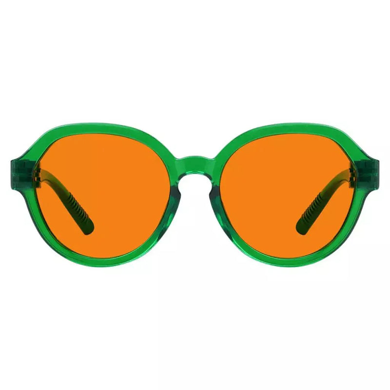 eyekeeper.com 100% Blue Blocking Orange Glasses Oversized Metalless Nighttime Eyewear R2317-B98 Eyeglasses White Smoke Green / without magnification