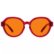 eyekeeper.com 100% Blue Blocking Orange Glasses Oversized Metalless Nighttime Eyewear R2317-B98 Eyeglasses White Smoke Red / without magnification