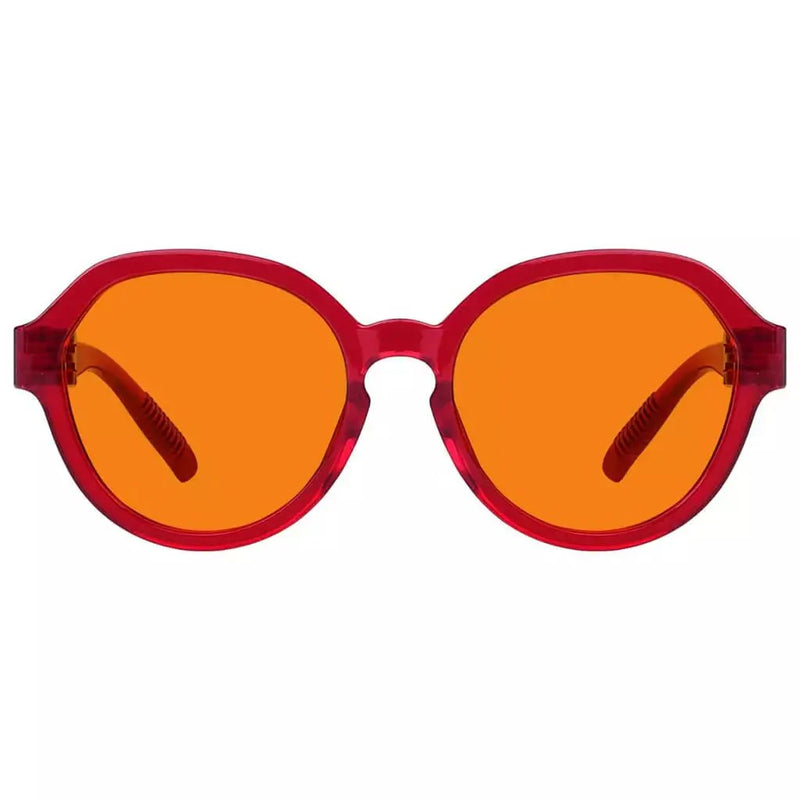eyekeeper.com 100% Blue Blocking Orange Glasses Oversized Metalless Nighttime Eyewear R2317-B98 Eyeglasses White Smoke Red / without magnification
