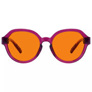 eyekeeper.com 100% Blue Blocking Orange Glasses Oversized Metalless Nighttime Eyewear R2317-B98 Eyeglasses White Smoke Purple Red / without magnification