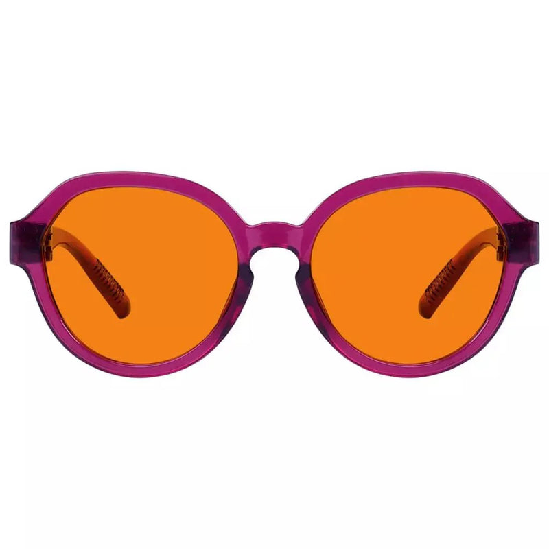 eyekeeper.com 100% Blue Blocking Orange Glasses Oversized Metalless Nighttime Eyewear R2317-B98 Eyeglasses White Smoke Purple Red / without magnification