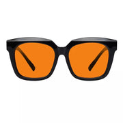 eyekeeper.com 100% Blue Blocking Orange Lens for Sleep Metalless Glasses R2144-B98 Eyeglasses White Smoke Black / without magnification
