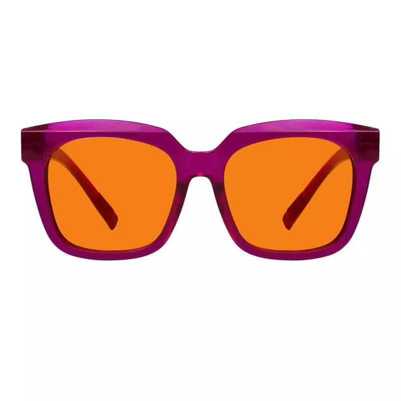 eyekeeper.com 100% Blue Blocking Orange Lens for Sleep Metalless Glasses R2144-B98 Eyeglasses White Smoke Purple / without magnification