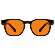 eyekeeper.com 100% Blue Blocking Orange Lens Square Metalless Glasses NR144-B98 Eyeglasses Dark Orange Black / without magnification