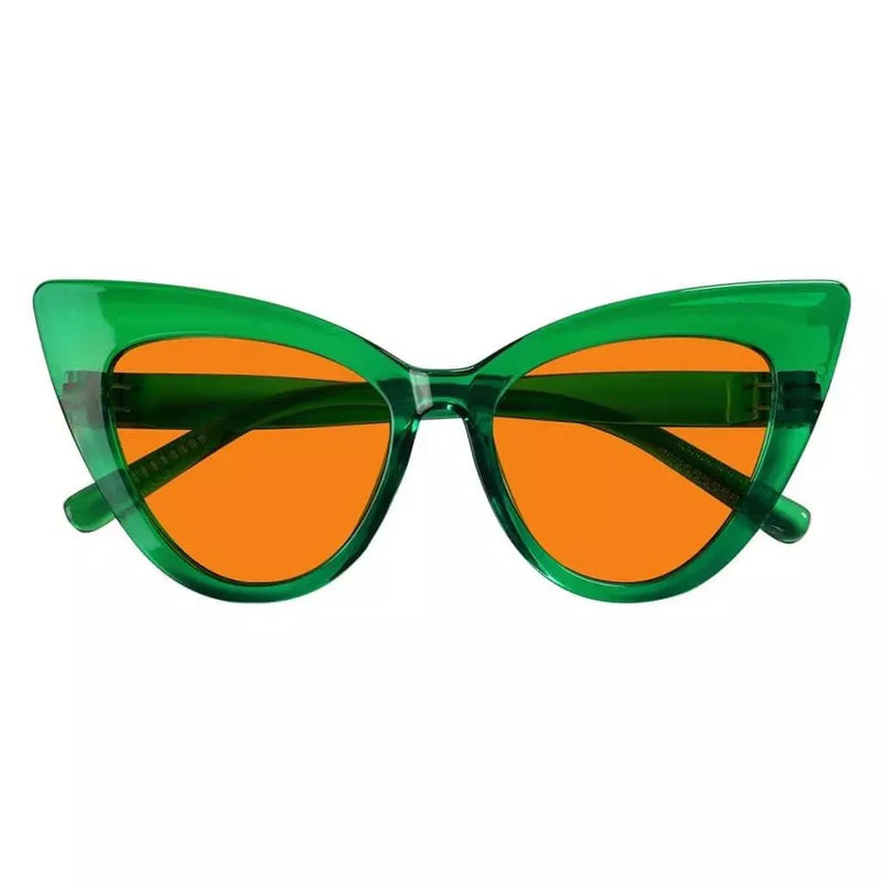 eyekeeper.com 100% Blue Light Blocking Orange Cat-eye Nighttime Glasses R2318-B98 Eyeglasses White Smoke Black / without magnification,Light Blue / without magnification,Green / without magnification,Rose / without magnification,Purple Red / without magnification,Red / without magnification