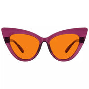 eyekeeper.com 100% Blue Light Blocking Orange Cat-eye Nighttime Glasses R2318-B98 Eyeglasses White Smoke Purple Red / without magnification