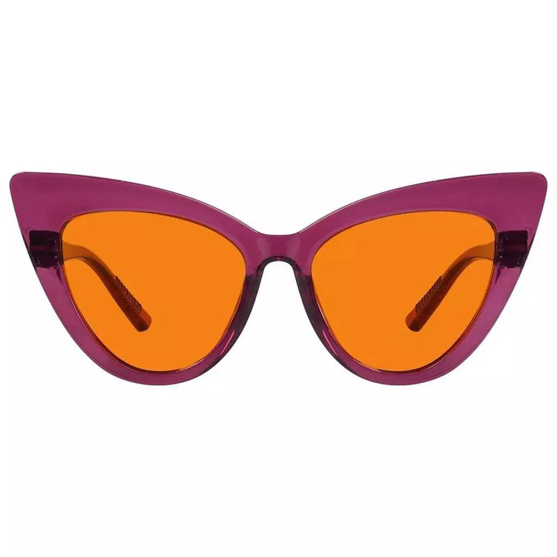 eyekeeper.com 100% Blue Light Blocking Orange Cat-eye Nighttime Glasses R2318-B98 Eyeglasses White Smoke Purple Red / without magnification