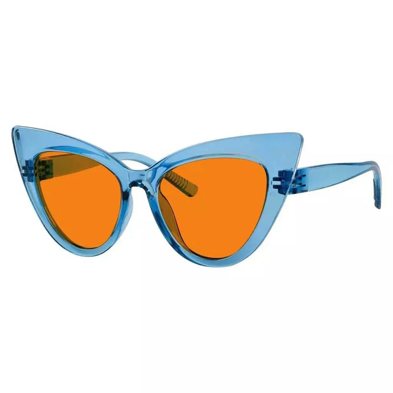 eyekeeper.com 100% Blue Light Blocking Orange Cat-eye Nighttime Glasses R2318-B98 Eyeglasses White Smoke Black / without magnification,Light Blue / without magnification,Green / without magnification,Rose / without magnification,Purple Red / without magnification,Red / without magnification