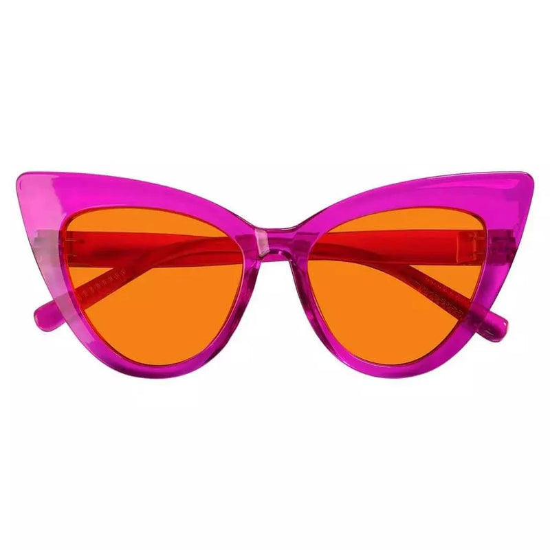 eyekeeper.com 100% Blue Light Blocking Orange Cat-eye Nighttime Glasses R2318-B98 Eyeglasses White Smoke Black / without magnification,Light Blue / without magnification,Green / without magnification,Rose / without magnification,Purple Red / without magnification,Red / without magnification