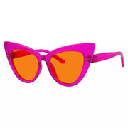 eyekeeper.com 100% Blue Light Blocking Orange Cat-eye Nighttime Glasses R2318-B98 Eyeglasses White Smoke Black / without magnification,Light Blue / without magnification,Green / without magnification,Rose / without magnification,Purple Red / without magnification,Red / without magnification