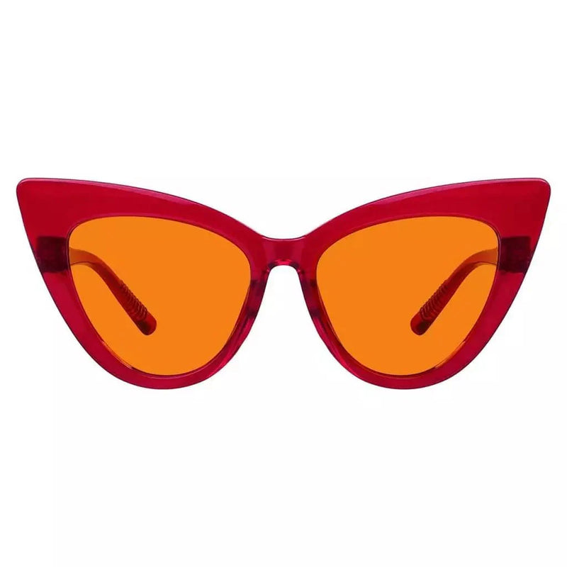 eyekeeper.com 100% Blue Light Blocking Orange Cat-eye Nighttime Glasses R2318-B98 Eyeglasses White Smoke Black / without magnification,Light Blue / without magnification,Green / without magnification,Rose / without magnification,Purple Red / without magnification,Red / without magnification