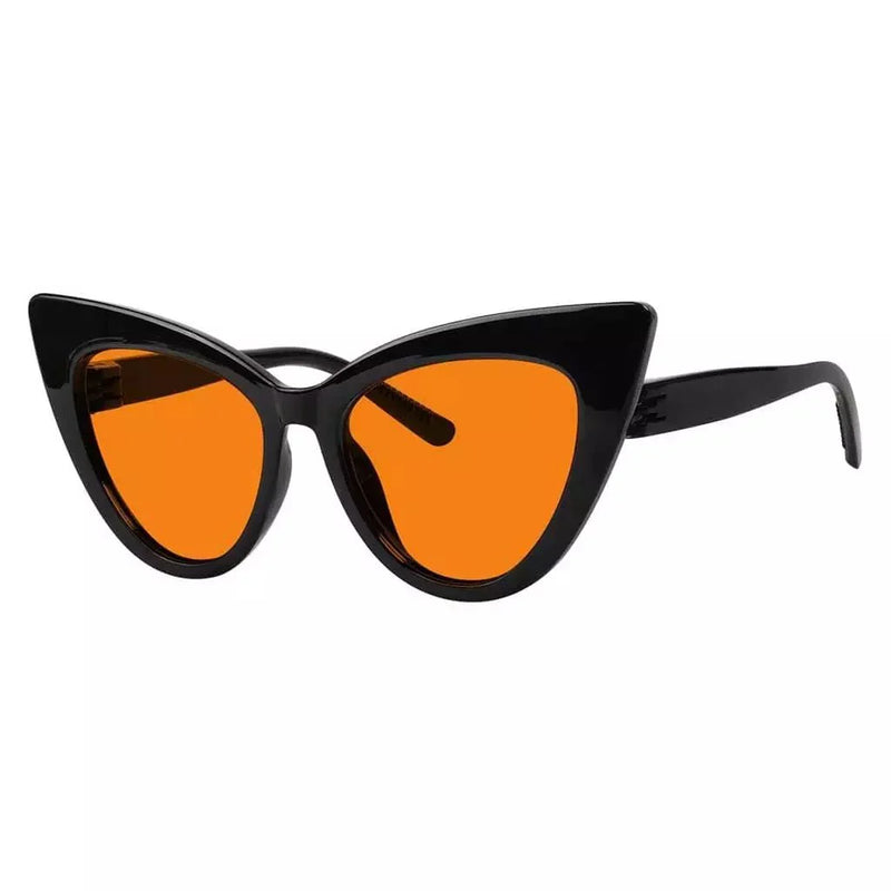 eyekeeper.com 100% Blue Light Blocking Orange Cat-eye Nighttime Glasses R2318-B98 Eyeglasses White Smoke Black / without magnification,Light Blue / without magnification,Green / without magnification,Rose / without magnification,Purple Red / without magnification,Red / without magnification