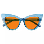 eyekeeper.com 100% Blue Light Blocking Orange Cat-eye Nighttime Glasses R2318-B98 Eyeglasses White Smoke Black / without magnification,Light Blue / without magnification,Green / without magnification,Rose / without magnification,Purple Red / without magnification,Red / without magnification