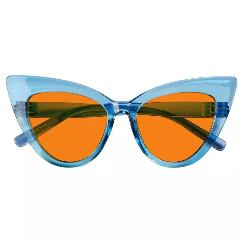 eyekeeper.com 100% Blue Light Blocking Orange Cat-eye Nighttime Glasses R2318-B98 Eyeglasses White Smoke Black / without magnification,Light Blue / without magnification,Green / without magnification,Rose / without magnification,Purple Red / without magnification,Red / without magnification