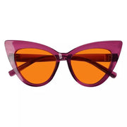 eyekeeper.com 100% Blue Light Blocking Orange Cat-eye Nighttime Glasses R2318-B98 Eyeglasses White Smoke Black / without magnification,Light Blue / without magnification,Green / without magnification,Rose / without magnification,Purple Red / without magnification,Red / without magnification