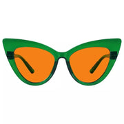 eyekeeper.com 100% Blue Light Blocking Orange Cat-eye Nighttime Glasses R2318-B98 Eyeglasses White Smoke Green / without magnification