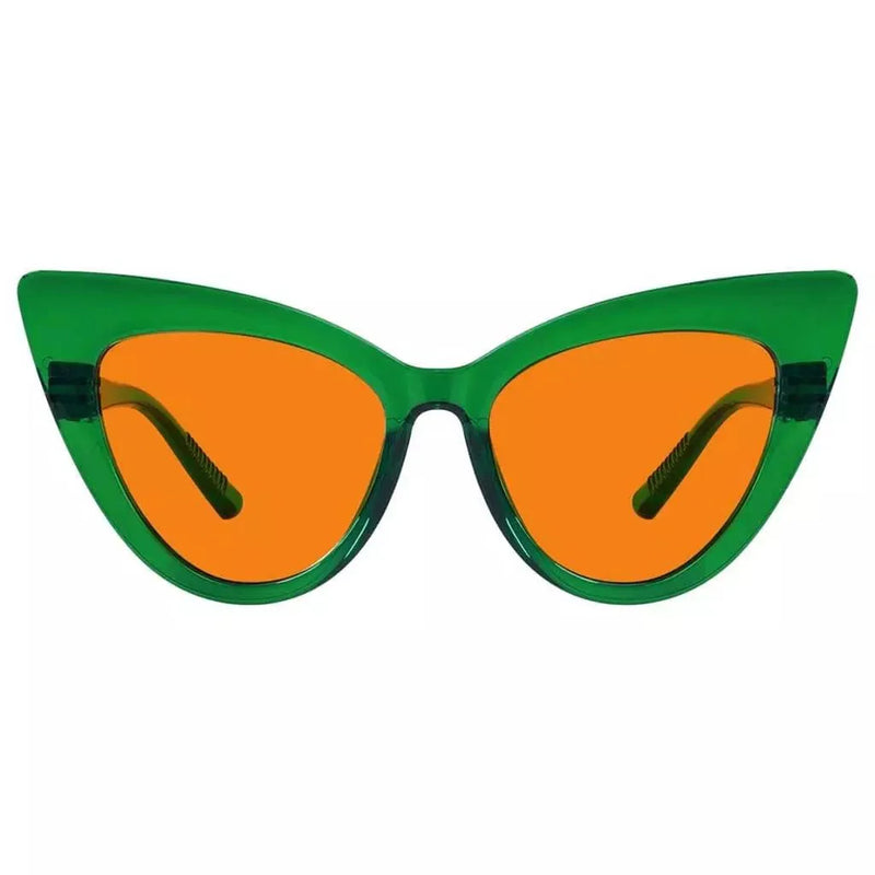 eyekeeper.com 100% Blue Light Blocking Orange Cat-eye Nighttime Glasses R2318-B98 Eyeglasses White Smoke Green / without magnification